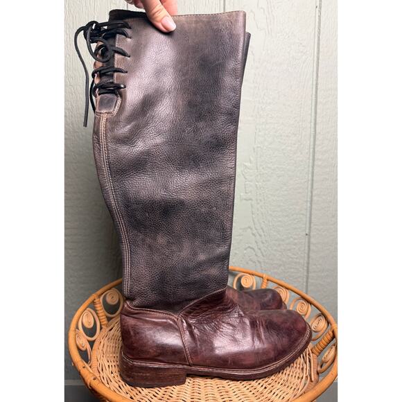 Bed Stu Manchester Leather Tall Riding Boots Distressed Brown 9.5 - Picture 2 of 8